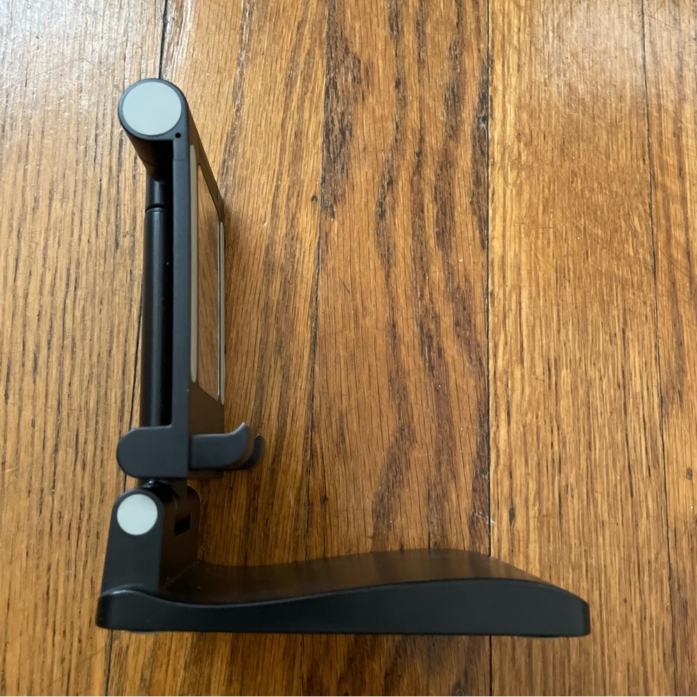 Adjustable Black Travel Phone Stand with Mirror - Picture 5 of 8